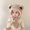 Conjunto de Gorro y Bufanda para Niños para Otoño e Invierno, Gorro Lindo y Súper Adorable para Niños y Niñas, Gorro Engrosado y Cálido con Protección para Orejas de Bebé