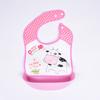 Babero de EVA con dibujos animados para la cena del bebé, bolsillo extraíble para comida, babero de silicona sintética impermeable y sin lavado para niños.