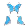 Accesorios de Hebilla Magnética de Metal al por Mayor, Hebilla Magnética de Mariposa con Goteo de Aceite Colorida, Accesorios para Collares y Pulseras de Mejores Amigas y Parejas