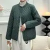 Chaqueta Corta Informal con Relieve para Otoño e Invierno, Chaqueta Acolchada, Chaqueta Acolchada de Algodón para Personas Mayores, Ropa Informal para Madres, Chaqueta Acolchada de Algodón para Viajes Diarios