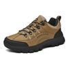 Novos Sapatos de Caminhada Tamanho Grande Masculinos Sapatos Esportivos Outdoor de Solado Grosso Sapatos de Caminhada de Cano Baixo em Couro Botas Cross-Country Sapatos Casuais Verde