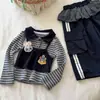Pantalones Cargo Casuales para Niñas 2026 Otoño Nuevo Estilo Modernos a Cuadros con Peto Pierna Recta Pantalones Versátiles Largos para Bebé