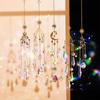 Atrapasol Galaxy Decoración Interior Adorno Colgante para Ventana DIY Carrillón de Viento de Cristal Piedra de Cristal Cristal de Amatista Adorno Colgante