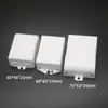 Caja de Fuente de Alimentación Blanca de Plástico PC Ignífugo para LED Spot Ensanchado y Engrosado, con Tres Agujeros de Salida