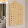 Estante de Pared con Tablero Perforado de Madera Estante para Flores de Balcón Colgante de Pared para Plantas Verdes Estante de Exhibición de Pared con Forma de Fondo para Sala de Estar