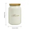 Frasco de Almacenamiento de Botella de Boca Estrecha Creativo Tapa de Bambú Frasco de Especias para Cocina Contorno Frasco de Azúcar para el Hogar Frasco de Café Frasco de Almacenamiento de Té