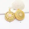 Colgante de joyería con forma de gota de aceite y brújula de ocho tesoros con diamantes huecos chinos, accesorios de bricolaje de alta retención de color dorado antiguo