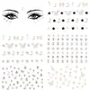 Combinação Popular Transfronteiriça Adesivos de Diamante 3D Adesivos de Rosto de Borboleta Estéreo Adesivos de Cristal Estrela e Lua Diamante Redondo Adesivos de Pérola Negra