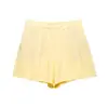 Chal de lino amarillo suelto para mujer estilo europeo y americano Primavera 2025 6493 6494