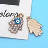 Colgante de Palma Ojo del Diablo Creativo Transfronterizo Europeo y Americano Accesorios DIY Aleación de Aceite Goteante Colgante Individual Joyería Collar Pulsera