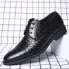 Novos Sapatos Casuais Masculinos 2026 Estilo Europeu e Americano em Couro, Sapatos Modernos de Cadarço com Patchwork Tamanho Grande, Sapatos Casuais de Couro Xadrez
