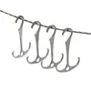 Gancho multiusos de espina de pescado para exteriores, gancho de metal simple de acero inoxidable para camping, mosquetón de escalada, gancho portátil reforzado, gancho de almacenamiento