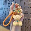 Llavero Colgante Oso Violento de Dibujos Animados de Resina Encanto para Bolso de Pareja Cordón para Llave de Coche Colgante para Teléfono Pequeño Regalo