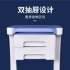 Carrito Multifuncional de Doble Cajón en Stock Carrito Móvil de Almacenamiento Moldeado por Inyección de ABS para Consultorios Dentales y Salones de Belleza