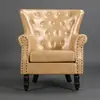 Sofá de terciopelo individual estilo americano, sillón perezoso a rayas retro simple, silla sofá de cuero para balcón de casa, sofá pequeño de moda