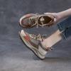 Nuevos Zapatos de Cuero Genuino Redondos Estilo Forrest Gump Primavera y Verano 2025 Zapatos de Capa Única en Color de Contraste Malla Transpirable Casual para Mujer Ligeros Zapatos Torre