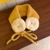 Orejeras de Peluche de Terciopelo de Cordero con Bloques de Color Estilo Coreano para Mujer en Invierno, Calientes y a Prueba de Frío Protección para los Oídos para Ciclismo, Bolsas para los Oídos con Cordones, Orejeras de Moda