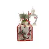 Novo Caminho de Mesa Jacquard Tingido em Fio Poliéster-Algodão Transfronteiriço, Caminho de Cama, Capa Decorativa de Natal, Toalha de Mesa