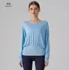 Top de cobertura cruzado europeo y americano con cuello en V y mangas de murciélago para yoga, ropa deportiva casual con cordón para fitness, camiseta holgada de manga corta