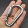 Gancho Rápido de Tipo D con Cierre de Alta Calidad Engrosado de 8 cm Hebilla de Tuerca Mosquetón para Exteriores Aleación de Aluminio Hebilla para Mochila