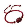 Pulsera de Cinabrio con Ocho Deidades Guardianas, Pulsera Tejida con Doce Signos del Zodíaco, Hilo Rojo para Hombres, Deidad Guardiana del Zodíaco