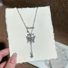Colar de coração para menina Funfan, design moderno e único, corrente de clavícula da moda, em formato de coração, estilo estudante, versátil e chique