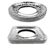 Pad a Prueba de Aceite para Estufa de Gas Engrosado Pegatina Protectora para Estufa de Gas Cubierta Redonda para Estufa de Cocina Anillo de Papel de Aluminio Estufa de Papel de Aluminio