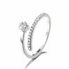 Anel Estrela de Diamante Flash Brilhante Aberto Moda Coreana Estudante Personalidade Versátil Criativo Dedo Indicador Fresco e Simples