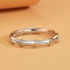 Anillos de Pareja Nudo de Bambú de Plata de Ley S925, un Par de Anillos Ajustables que Simbolizan el Crecimiento Constante, Anillos Simples y Únicos Estilo Coreano al por Mayor