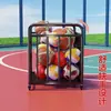 Estante de almacenamiento para baloncesto, almacenamiento multifuncional para el hogar para colchonetas de yoga y equipo deportivo, organizador móvil de equipo deportivo para gimnasios