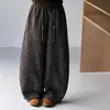 Conjunto de Camiseta de Manga Larga con Cuello Redondo para Niñas Primavera y Otoño, Conjunto de Dos Piezas para Niñas Mayores Otoño Holgado Casual Estampado de Leopardo Pantalones de Pierna Ancha