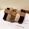 Estilo Coreano Fofo Cabeça de Urso Corda Elástico de Alta Elasticidade Corda de Cabelo Feminina Novo Anel de Cabelo Durável Acessório de Cabeça com Bola Cobertura de Couro