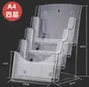 Suporte de Catálogo de Folhetos em Acrílico A4A 40% de Desconto Suporte de Exibição de Páginas Caixa de Armazenamento de Revistas de Loteria Transparente para Desktop