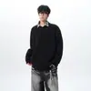 Suéter cárdigan de punto retro estilo Old Money para hombre, versátil suéter abrigo casual holgado para otoño, tejido de punto de estilo relajado