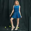 26 Años [Serie de Tenis] Falda de Tenis de Bádminton Chaleco de Golf Conjunto Deportivo Tejido de Punto Sin Mangas Color Block