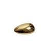 Broche con forma de huevo de gota de agua de superficie brillante de metal simple europeo y americano, accesorio de alfiler de chaqueta de traje de alta calidad de estilo frío de moda para mujer