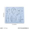 Cristal epóxi DIY27 brincos brincos molde brincos pingente cola UV silicone molde Amazon para atacado