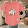 Camiseta de mujer estilo chino para comercio exterior transfronterizo con superávit, ropa de mujer talla grande, top holgado, manga corta, hombro normal, nueva manga corta estilo chino