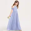 Vestido Chiffon Novo Estilo para Performance de Piano de Meninas, Vestido para Performance de Orquestra, Vestido Longo para Competição de Violino, Primavera