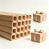 Tubo de Papel Cuadrado Engrosado Tubo de Papel Cuadrado de Cartón Kraft Rectangular Ferretería de Construcción Funda Protectora Almacenamiento Cultural y Creativo
