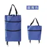 Bolsa de Compras de Gran Capacidad, Bolsa de Arrastre Plegable, Bolsa con Ruedas, Bolsa Impermeable, Bolso Retráctil Engrosado, Bolsa Universal para Compras