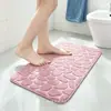 Tapete de Chão Espesso com Relevo de Pedras para Área de Banho do Banheiro, Tapete Absorvente Antiderrapante, Tapete de Pé Antiderrapante de Secagem Rápida para Banheiro