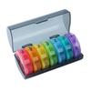 Yi Lu Xiang fábrica asociada venta directa caja de pastillas redonda para comidas de la mañana y la tarde 7 días a la semana 14 compartimentos caja de pastillas envasadas por separado de colores