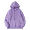 Nueva sudadera con capucha gruesa de forro polar de peso pesado transfronteriza de 360 g, color liso, unisex, serie de colores caramelo, versátil