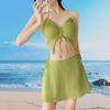 Traje de Baño Verano Puro Deseo Nuevo Sexy Halter Cuello Halter Escote Dividido Bikini de Dos Piezas Traje de Baño de Playa Venta al por Mayor