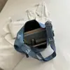 Bolso de Hombro Estilo Nuevo con Lazo, Tela de Mezclilla, Gran Capacidad, Nuevo Bolso de Moda Versátil Casual para Viajes, Disponible para Venta al por Mayor