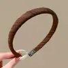 Estilo Coreano Verão Faixa de Cabeça Alta Caveira para Lavar o Rosto Feminina Estilo Luxo Leve de Alta Qualidade com Dentes Faixa de Cabelo Prendedor de Cabelo Fofo de Esponja