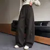Pantalones Casuales de Primavera, Otoño, Invierno para Niñas 2026 Nuevo Estilo Moda Niña Estilo Coreano Niños Medianos y Grandes Pantalones Cargo Anchos Holgados Tendencia