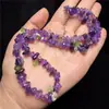 Pulsera de Dopamina de Piedra Triturada de Amatista Natural, Piedra Triturada Multigem, Turmalina Rosa, Venta Caliente de Exportación Collar de Flor Pequeña de Piedra Uva