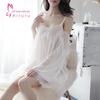 Conjunto de Lingerie com Renda e Tule Transparente, Apresentando um Design Macio de Gaze com Abertura no Entrepernas para um Estilo Europeu e Americano Sexy, Disponível para Atacado